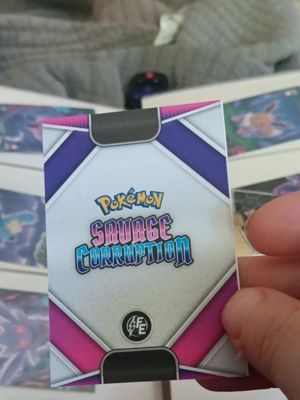 Pokemon Dragonite Holographic Card - Orange and Purple Accents